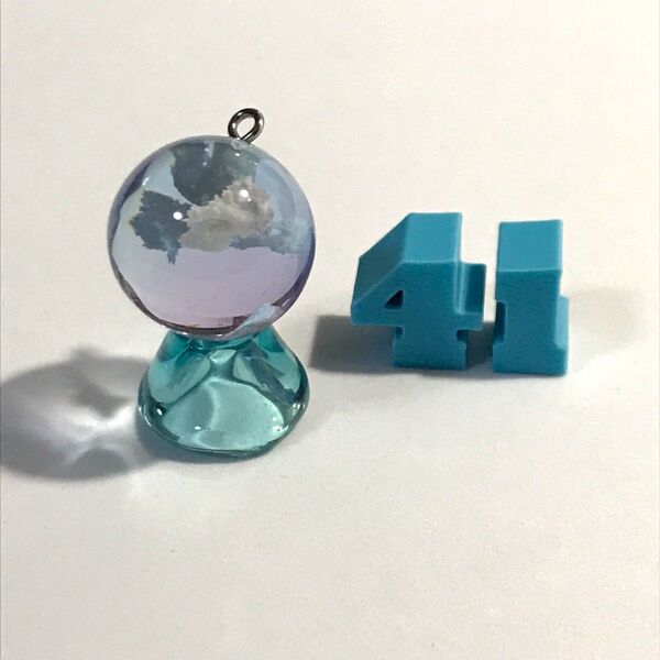 41ピンクブルー夕焼けレジンアクセサリー20mm夏トロピカルハンドメイド空レジン雲レジン空球体ネックレスバッグチャームPP ; )