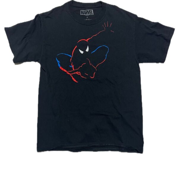 MARVEL スパイダーマン Tシャツ 黒 Mサイズ 古着