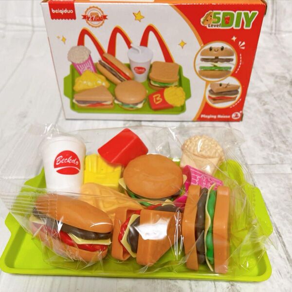 ハンバーガー9点セット トイ おもちゃ ままごと食べ物 キッチン マクドナルド
