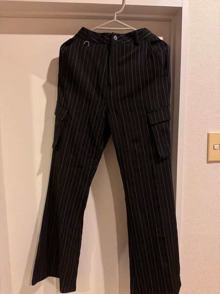 【EMODA】 新品タグ付き アウトポケットフレアパンツ ワイド パンツ ブラック