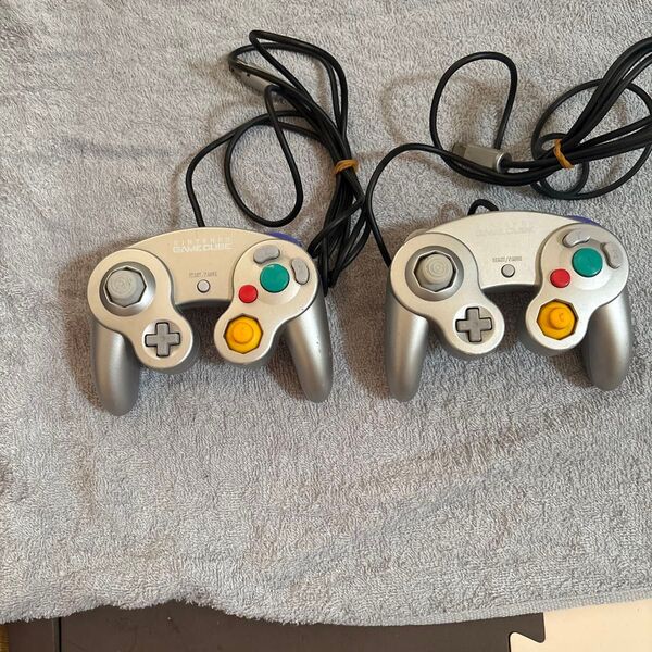 動作確認済み ゲームキューブコントローラ シルバー 2個セット