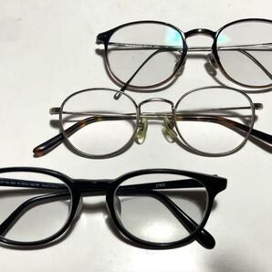 JINS ジンズ メガネフレーム 3本 まとめ売り アイウェア 度入り