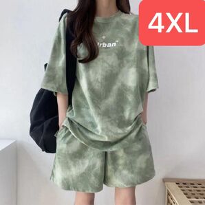 セットアップ Tシャツ ハーフパンツ 4XL 半袖 レディース 上下セット ジム ランニング パジャマ 大きめ