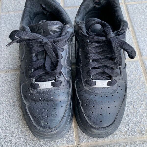 ナイキ AIR FORCE 黒 エアフォースワン 22.5