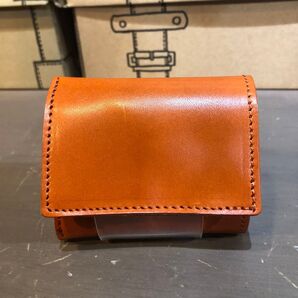 栃木レザー『新品未使用』【牛革】(本革)三つ折りミニ財布
