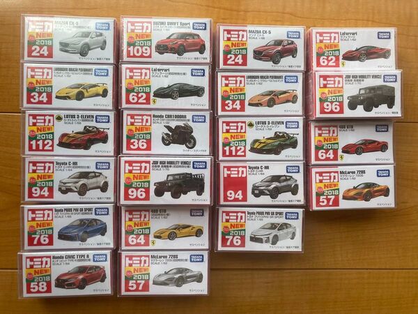 トミカ 21台 まとめ売り 2018年1月〜12月 初回特別仕様 通常仕様 セット売り 全てクリアケース入り