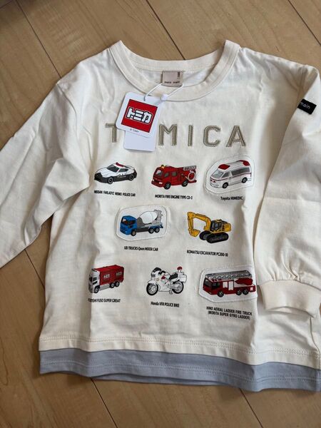 プティマイン 新品 トミカ 長袖 ロンT Tシャツ はたらくくるま 100