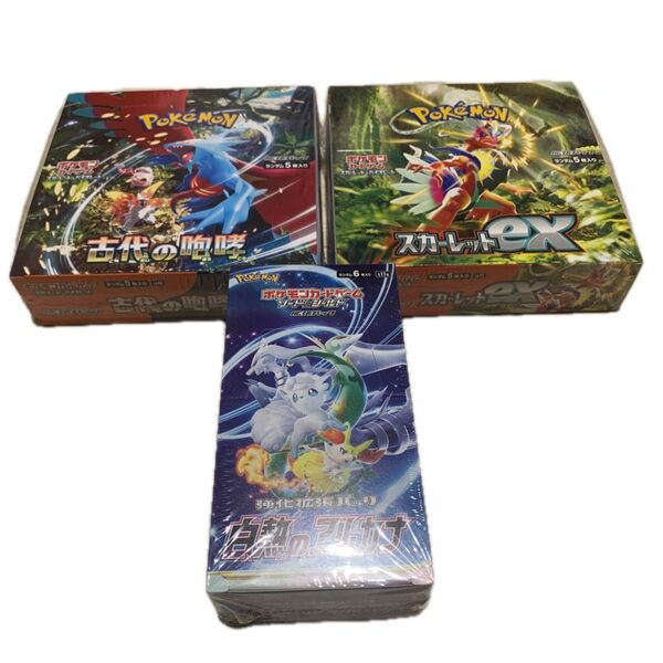 ポケモンカード 3BOX 白熱のアルカナ スカーレットex 古代の咆哮 シュリンク付