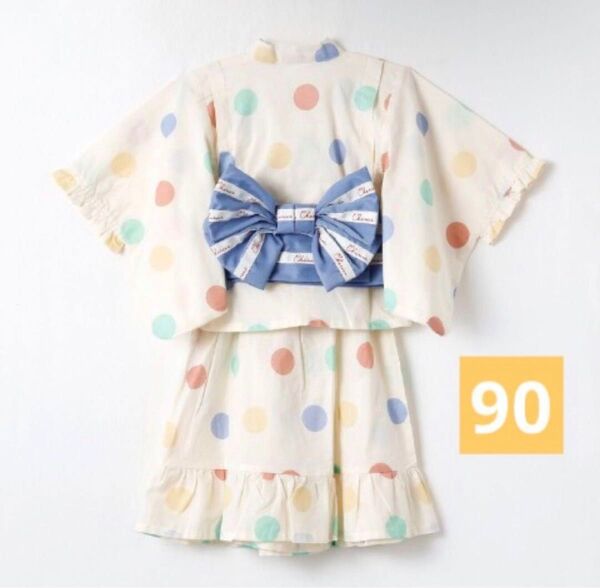 【新品未使用】CHERIER ベビー浴衣ドレス セパレート 90cm バースデイ