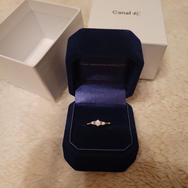 カナルヨンドシー プラチナPt900 リング ダイヤモンド 鑑定書付き 婚約指輪 H&C