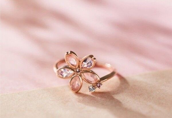 4℃Sakura Collection2022 K10ピンクゴールドリング12号