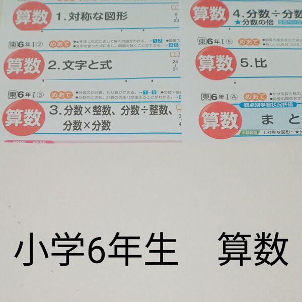 6年生 算数 明治図書 東京書籍 カラーテスト 1学期 未使用
