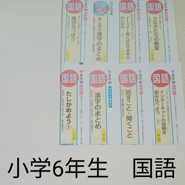 6年生 国語 東京書籍 青葉出版 カラーテスト 1学期 未使用