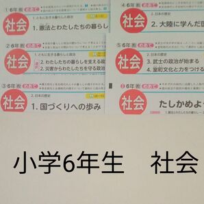 6年生 社会 教育出版 青葉出版 カラーテスト 1学期 未使用