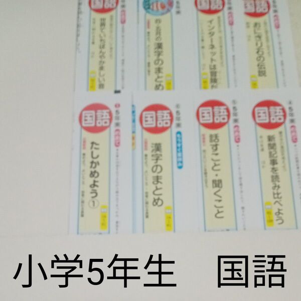 5年生 国語 東京書籍 青葉出版 カラーテスト 1学期 未使用