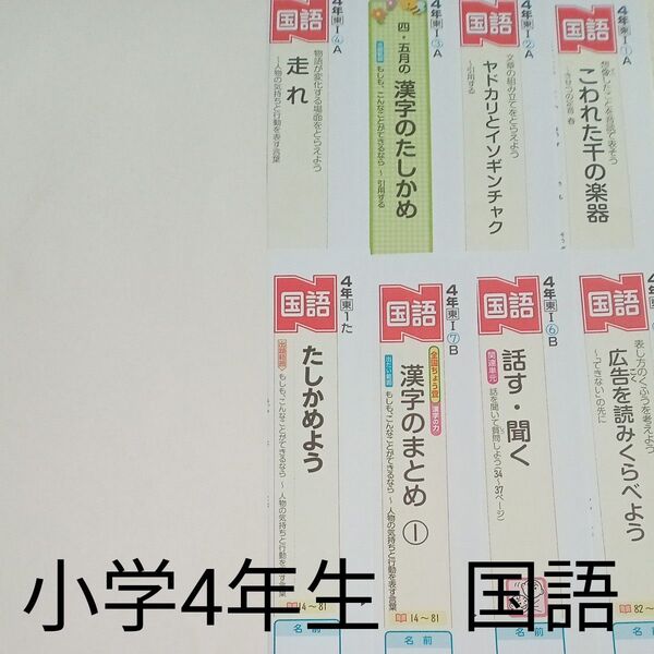 4年生 国語 東京書籍 ぶんけい カラーテスト 1学期 未使用