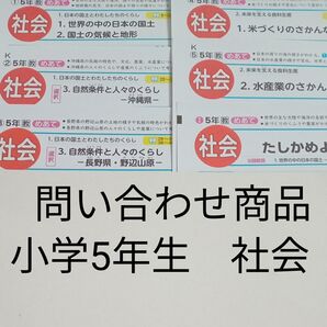 5年生 社会 教育出版 青葉出版 カラーテスト 1学期 未使用