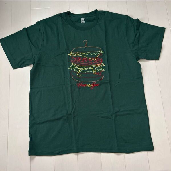 ハンバーガー TシャツL グリーン