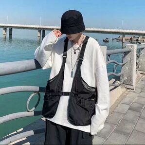 フィッシングベスト 男女兼用 韓国 人気 夏 釣り キャンプ アウトドア おしゃれ アウター ブラック ベスト 機能性