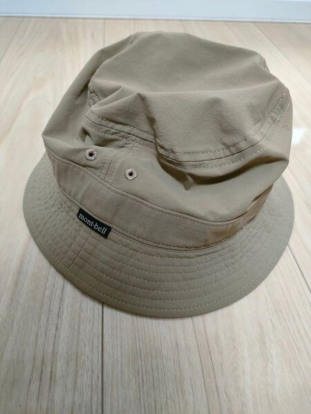 美品 mont-bell ベージュS帽子 アウトドアハット