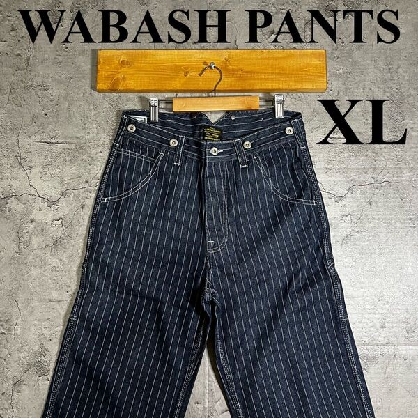 ★新品未使用★ ウォバッシュ デニム アメカジ XL ワーク ミリタリー ストライプ ジーンズ ジーパン パンツ ペインター