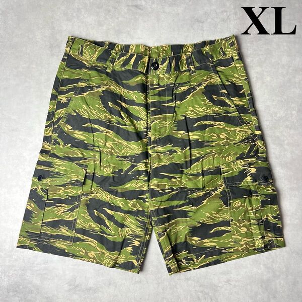 ★新品未使用★ タイガーカモ カーゴショーツ ショートパンツ ハーフパンツ 迷彩 カモフラ アメカジ ミリタリー ワーク XL