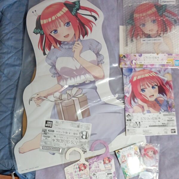 一番くじ五等分の花嫁 あなたと過ごす特別な日 中野二乃セット B賞特大パネルG賞バストアップアクリルボードM賞K賞L賞2種