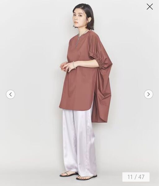 ASTRAET バックゴム クルーネック ドルマンブラウス