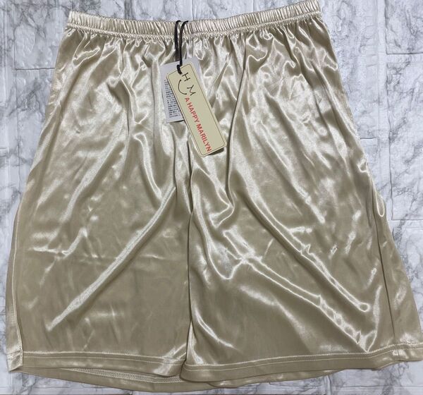 A HAPPY MARILYN ペチコートパンツ ベージュ M~4L 膝上丈 新品未使用