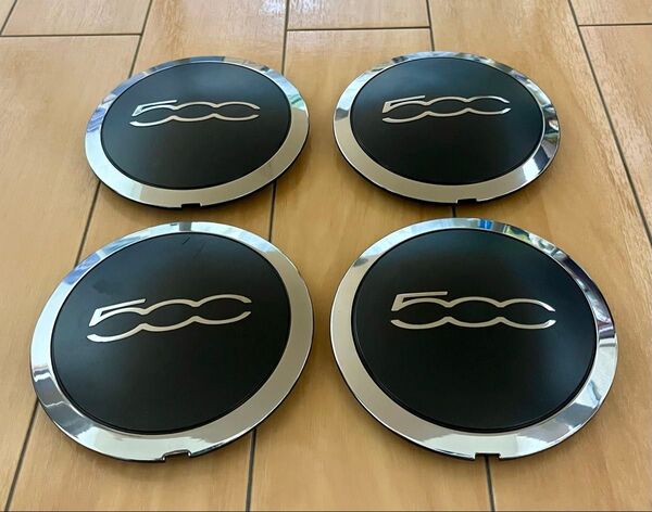 フィアット 500 純正 ホイールキャップ センターキャップ 1台分セット 4枚中古 FIAT アルミホイール
