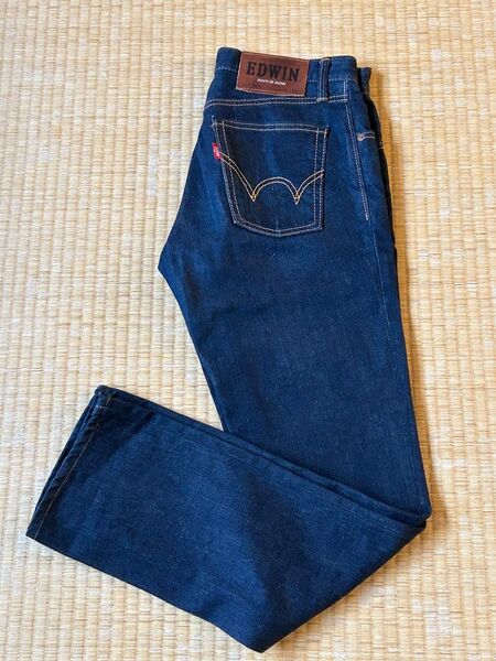 エドウィン EDWIN 503 ストレートジーンズ 28インチ 牛革ラベル ★美品