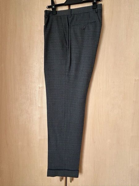 五大陸 サマーウールパンツ スラックス チャコールグレー タック無し 79センチ