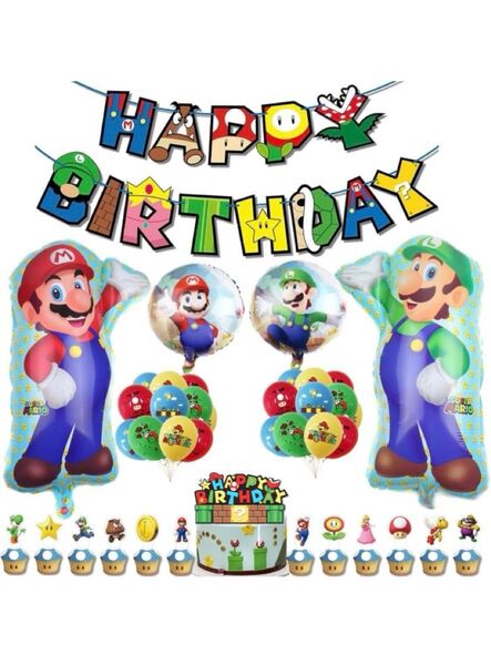 新品 マリオ バースデーバルーン 誕生日 パーティー 風船 誕生日飾り