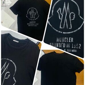 MONCLER【美品】モンクレールTシャツ ラバープリントロゴ ブラックsize L