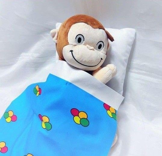 【新品未使用】 匿名配送 おさるのジョージ LLぬいぐるみ SLEEP
