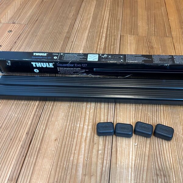 THULE スーリー ベースキャリア スチールスクエアバー2本セット 127cm TH7123 ブラック