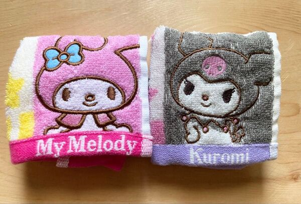 マイメロディ Kuromi 2枚セット タオルハンカチ サンリオ