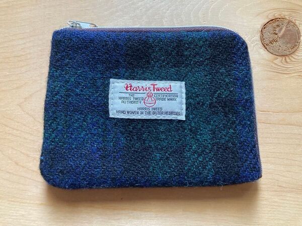 ハリスツイード ポーチ ティッシュケース Harris Tweed L字ファスナー