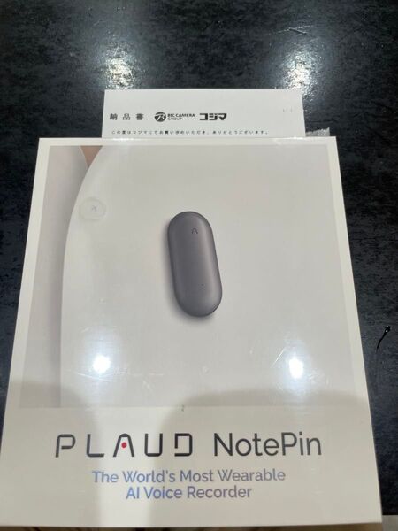 プラウドノート PLAUD NOTE GPT-4o搭載 ポータブル型 PLAUD NotePin グレー NP-64G-GR