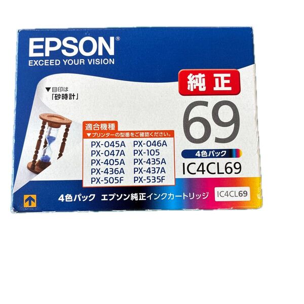 エプソン インクカートリッジ 砂時計 IC4CL69(4色パック)※推奨使用期限超過2022.10