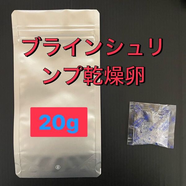 観賞魚用 餌 ブラインシュリンプ乾燥卵 20g 小分けパック(魚・稚魚の餌)