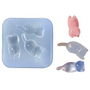レジン シリコンモールド 猫(ネコ3種)