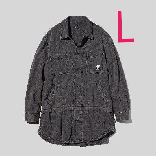 GU アンダーカバーコラボ UNDERCOVER チュニックシャツ デニム Lサイズ 2WAY