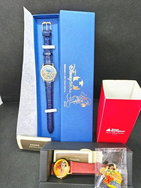 【非売品】東京ディズニーシー 2001年グランドオープン記念 腕時計 (+おまけ付き) Disney ミッキーマウス