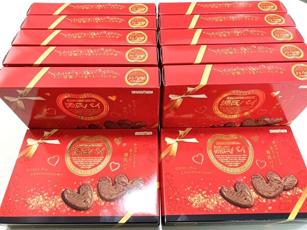 【期間限定品】三立製菓 源氏パイ チョコ包み ギフトBOX 14枚 ×12箱