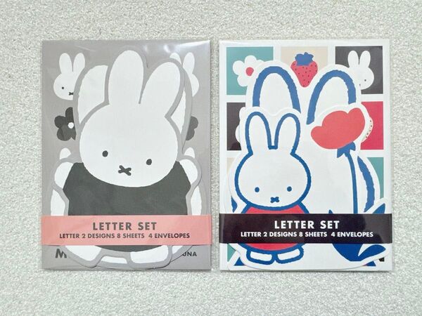 【ミッフィー ダイカットカードレター2点】絵本キャラクター レターセット お花