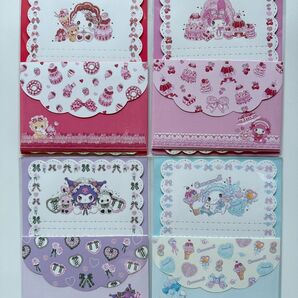 【飴ノ森ふみか×サンリオ レターセット4点】キャラクター お手紙 紙モノ