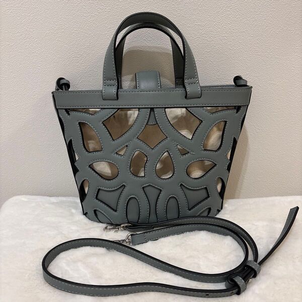 ZARA カットワークミニトートバッグ ショルダーバッグ 2way
