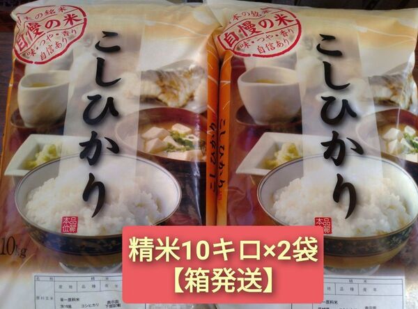 茨城県産コシヒカリ白米20キロ(10キロ×2袋)
