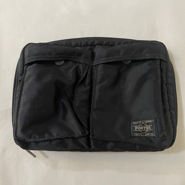 美品 ポーター タンカー システム手帳 黒 ポーチ 手帳カバー PORTER 吉田カバン TANKER